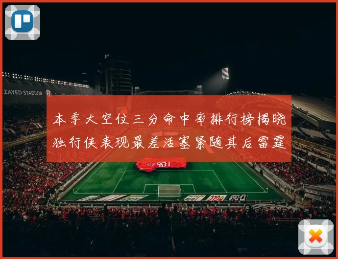 本季大空位三分命中率排行榜揭晓独行侠表现最差活塞紧随其后雷霆排名第九